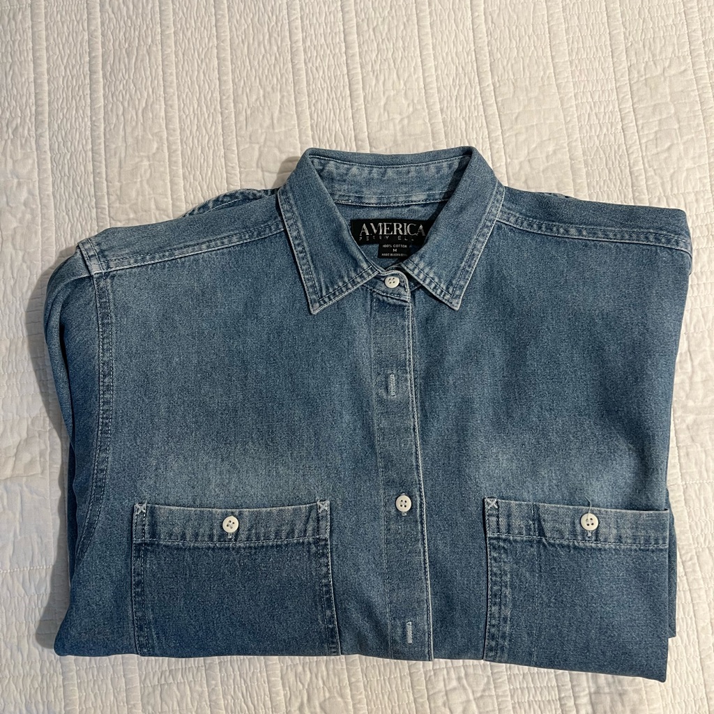 Perry Ellis America Womens Denim Shirt